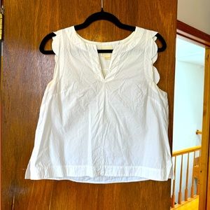 Maeve Scalloped Sleeveless Blouse
